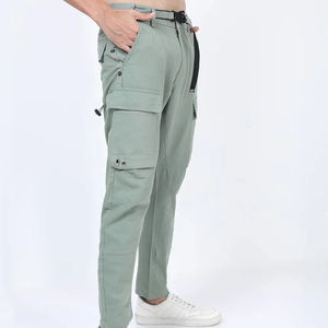 Pakistan Factory Direct Top Arrival Men Cargo <b>Pants</b> New Multi-Pocket Design Plain Solid Color Casual Style OEM Available - Product Image 4