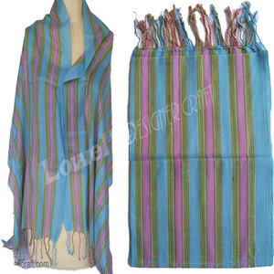 Elegante Bufanda de Algodón Tejida a Mano con Diseño de Rayas, Ligera, Transpirable y Suave, Accesorio de Moda Étnica para Hombres y Mujeres, Uso Diario - Product Image 4