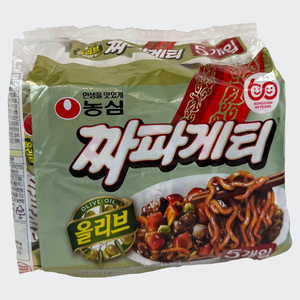 K-brand Nongshim Chapagetti Korean Instant Noodles 140g Family <b>Pack</b> Bulk Packaging Soybean Paste Stir-Fried Middle - Product Image 1