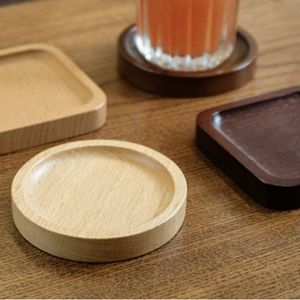 Wooden Table Drink Coaster Handmade Natural Solid Wood Cup <b>Mat</b> for Kitchen Office Cafe <b>Bar</b> Restaurant Use - Product Image 3