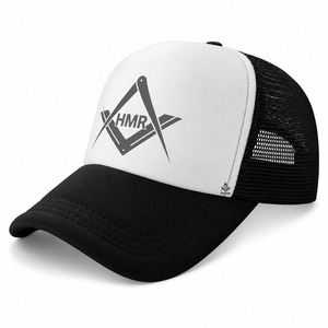 Casquette de camionneur unisexe réglable en maille blanche et noire, style régalia maçonnique grec, vêtements maçonniques, Sœurauté, Fraternité - Product Image 3