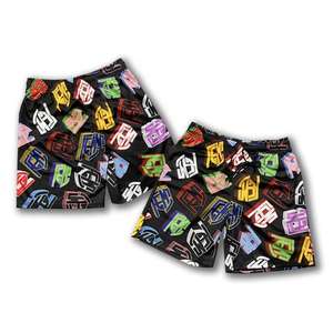 Shorts de basket-ball pour hommes en mesh avec impression par sublimation personnalisée, design lettres - Product Image 1