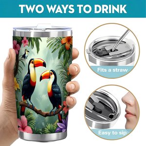 Stainless Steel Tumbler 20oz Double Wall Insulated Portable Outdoor Hiking <b>Camping</b> <b>Cup</b> - Product Image 5