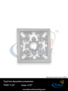 Accesorio para Puerta de Jardín BM-278 de Balaji Metals, Hierro Fundido Resistente, 5.25 Pulgadas de Ancho, Color Gris, Superficie Pulida, Acabado Liso - Product Image 3