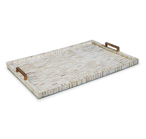 Bandeja de servir con incrustaciones de nácar, variedad de diseños, bandeja de servir personalizada para la cena del Ramadán, para decoración de mesa. - Product Image 1