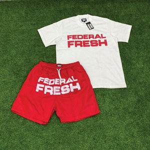 Ensemble décontracté deux pièces pour homme : T-shirt et short en nylon assortis – Personnalisez votre ensemble T-shirt et short pour homme – Fabricant 2026 - Product Image 3