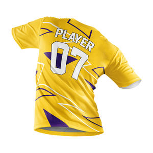 Camisetas de Fútbol Personalizadas para Hombre, Ligeras, Transpirables, que Absorben la Humedad, Anti-UV, Antibacterianas, con Estampado por Transferencia de Calor, 100% Poliéster - Product Image 6