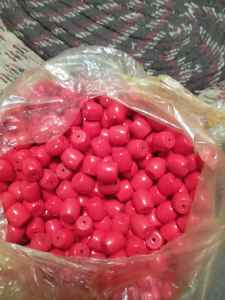 Grandes perles rondes en verre épais pour la fabrication de bijoux, perles intercalaires rouges en vrac en boîte pour la création de colliers et de bracelets - Product Image 2