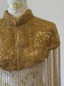 Blouse artisanale bleu glace très apaisante et enchanteuse, magnifique broderie à la main, perles et franges, idéale pour le printemps/l'automne/l'hiver - Product Image 5