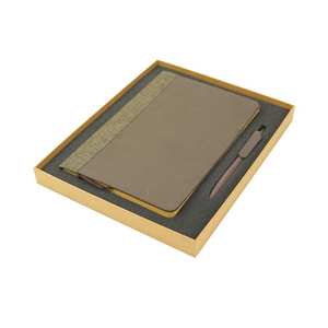 Set de Cuaderno y Bolígrafo Tamaño A5, Colección Elegante de Diarios Color Café - Product Image 4