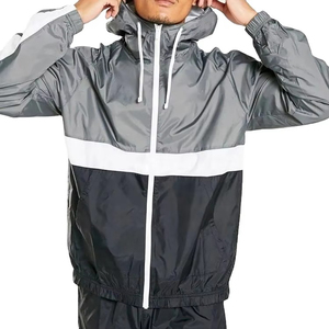 Conjunto Deportivo Personalizado para Hombre, Chaqueta Cortavientos de Nailon de Color Sólido, Traje Deportivo con Cierre Completo para Adultos - Product Image 5