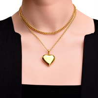 E-032-260-068G SmileJoyas Fashion Colliers ras du cou unisexes en acier inoxydable 316L, alliage de zinc, plaqué or, résistants et durables