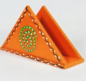 Moderno Soporte de Madera para Pañuelos, Pintado a Mano, Resistente al Agua, Color Naranja, Colgante y Portátil, para Decoración del Hogar - Product Image 1