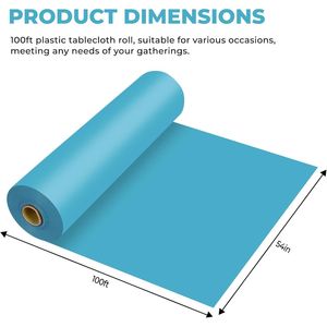 Nappe jetable en plastique de qualité supérieure, en tissu non tissé, en rouleau, pour tous types et formes de tables - Product Image 1