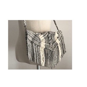 Proveedor de Fábrica: Bolsos de Playa Naturales, Lindas Cestas de Macramé, Bolsos de Paja Tipo Cubo para Accesorios de Moda - Product Image 1