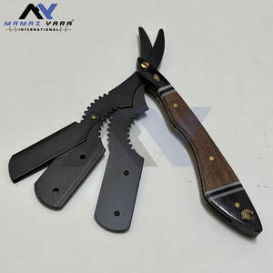 Navaja de Afeitar Profesional de Madera para Barbería, Calidad de Salón, Navaja Recta con Bolsa de Almacenamiento de Cuero PU - Product Image 4