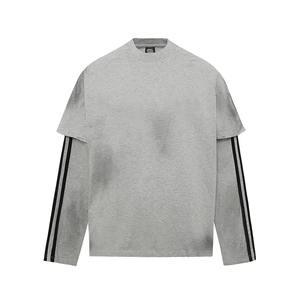 Camiseta de doble capa para hombre con logotipo personalizado |   Diseño Casual Moderno |   Tela de Alta Calidad, Costuras Finas - Product Image 3