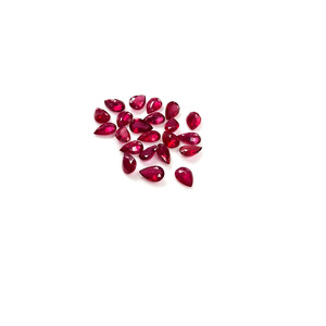 Rubis naturels de Bangkok, formes poire calibrées 4x7mm, pierres précieuses de rubis naturelles facettées en vrac pour la fabrication de bijoux, prêtes à l'emploi - Product Image 5