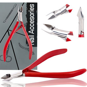 Coupe-ongles professionnel en acier inoxydable rouge, portable et robuste, pour le soin des doigts, outil de soin des ongles, lames tranchantes - Product Image 5