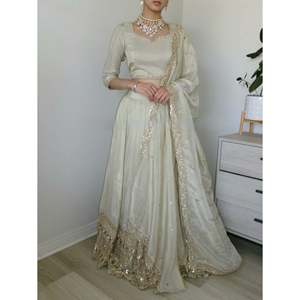 Designer XL Wedding Wear <b>Lehenga</b> Choli with Diamond and Sequence Work - Product Image 1