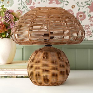 Accessoires de bureau sur mesure, lampe de chevet en rotin tressé naturel, prix bas, lampes décoratives - Product Image 1