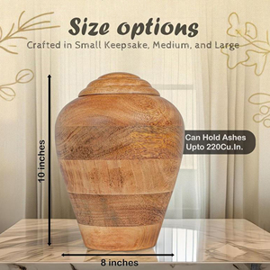 Luxury Wooden Cremation Urn for Memorial Services Wooden Keepsake Urn for Ashes Storage by AYAANS - Product Image 5