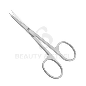 Premium Grade Matte Silver Manicure Scissors with Professional Curved <b>Edge</b> and Wide Ergonomic Loops for Salon Accuracy - Product Image 2