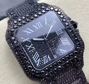 Reloj de cuarzo analógico elegante con diamantes de moissanita para hombre, ideal para uso casual y como regalo premium, colección de relojes premium. - Product Image 3