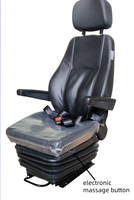 Siège de camion avec massage, siège de camionneur confortable avec suspension pneumatique et massage