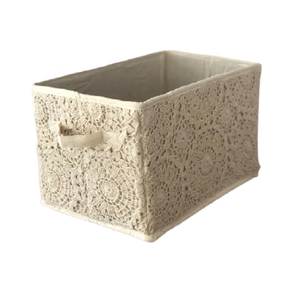 Wholesale Classy Luxury Hand-crochet Natural Vintage Decorative Light Weight Collapsible Baskets for Household Closet Organizer - Product Image 1