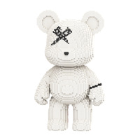 53CM MPIN 8900PCS 마이크로 빌딩 블록 곰 피규어 DIY 조립 모델 대형 수집용 전시 장난감 성인용 선물