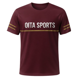 T-shirt de sport en polyester pour homme, couleur bordeaux, pour le hockey, entraînement, uniforme d'équipe, tenue de match en extérieur, vêtements de sport décontractés - Product Image 1