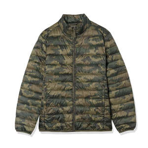 Chaqueta Acolchada de Camuflaje para Hombre, Cuello Alto, Cierre de Cremallera, Resistente al Viento, Estilo Casual, Relleno de Poliéster, para Otoño - Product Image 1