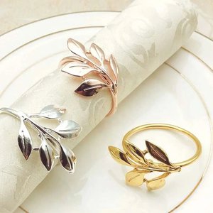 <b>Hand</b> Crafted Metal Napkin <b>Rings</b> Gold Finished for Wedding Party Family Gathering Dinner Table Decor Napkin <b>Holder</b> For Sale - Product Image 4