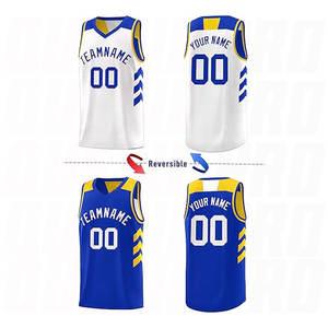 ชุดบาสเก็ตบอลแบบขายส่งสั่งทำพิเศษ พิมพ์ลายแบบซับลิเมชั่น ชุดกีฬาตาข่ายแบบกลับด้านได้ ชุดทีมกีฬา ชุดกีฬาบาสเก็ตบอล - Product Image 2