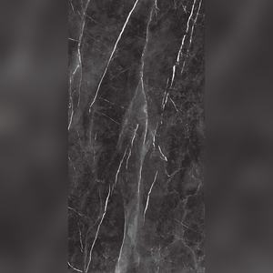 Carrelage émaillé effet pierre noire polie de qualité supérieure, grand format, revêtement de sol intérieur, qualité export, matériau de construction - Product Image 2