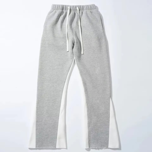 Nouveau style – Pantalon de jogging slim bicolore pour homme avec empiècements contrastants, taille élastique et cordon de serrage – Style décontracté streetwear – Personnalisation OEM - Product Image 3