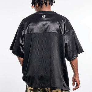 Maillot de football américain unisexe surdimensionné en maille polyester respirante, style streetwear personnalisé, fournisseur OEM en gros - Product Image 6