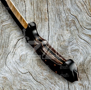 Couteau de survie Bowie de style Rambo en acier D2 fait main de 12 pouces, couteau à lame fixe pour la chasse et le camping avec étui en cuir, meilleur cadeau - Product Image 4