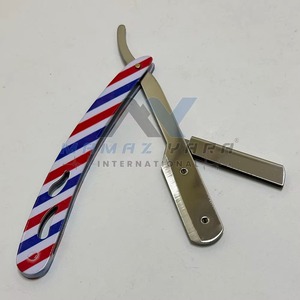 Stainless Steel Straight <b>Swing</b> Lock Barber Razor Folding Replaceable Blade Holder for Safe Face Beard Shaving Professional - Product Image 2