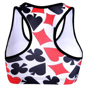 Sujetador deportivo sublimado de talla grande para mujer con logo frontal, de alto soporte, de nailon y elastano, sin costuras, para gimnasio, yoga, fitness y entrenamiento. - Product Image 3