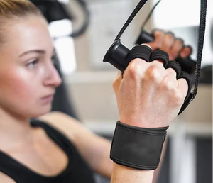 Gants de fitness demi-doigts en maille respirante avec sangle de poignet réglable pour entraînement en salle de sport, unisexe, à enfiler - Product Image 6