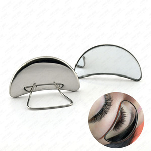 กระจกสแตนเลสทรงครึ่งวงกลมสำหรับต่อขนตา มุมมองกว้าง - Product Image 1