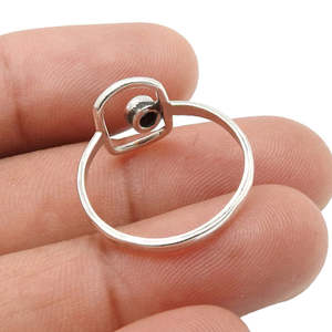 925 Sterling Silver <b>Ring</b> For Women <b>Open</b> Band Comes With mall Round Cut Pearl Minimalist Bohemian Jewelry Perfect Gift For Her - Product Image 2