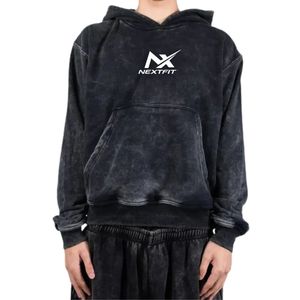 Sweat-shirt à capuche oversize délavé pour femme, pull décontracté en molleton doux en mélange de coton, idéal pour les voyages, la gym, la détente et le quotidien - Product Image 3