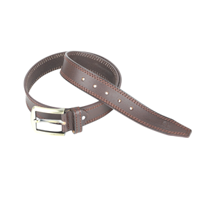 Ceinture en cuir véritable avec logo personnalisé imprimé, texture douce, ceinture en cuir raffiné pour un look business décontracté - Product Image 1