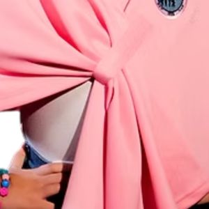 Jack and Jill Girls Draped Shoulder Wrap Top Embroidered Logo V Neck Cape Style Casual Fashion Youth Shawl <b>Poncho</b> Top - Product Image 4