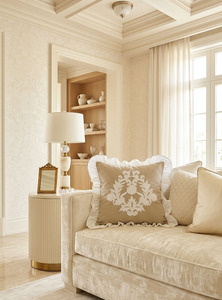 Custom Wholesale Embroidery <b>White</b> Flowers Vintage <b>Cushion</b> Covers Gray Cotton <b>White</b> Frill Border Pillow Washable Home Hotel - Product Image 2