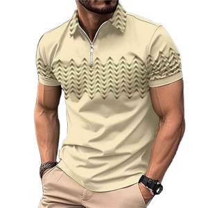 Camiseta de Golf para Hombre, de Secado Rápido, con Spandex/Algodón, Estampada, con Logotipo Frontal Bordado Personalizado, Tejida, Directo de Fábrica - Product Image 6