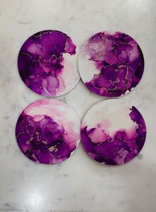 Durable Resin <b>Coaster</b> Set For Everyday Use Non Slip Heat Resistant <b>Drink</b> <b>Coasters</b> Designed For Modern Home Accessories - Product Image 3